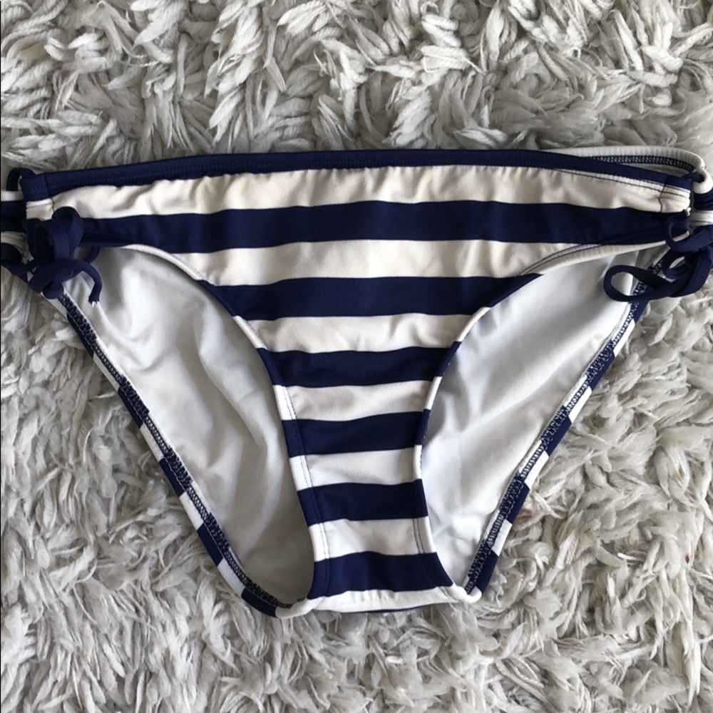 Navy and white bathing suit bottoms